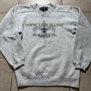 Rare Vintage 90’s New Orleans Saints Crewneck Sweatshirt Men’s Size Small Gray